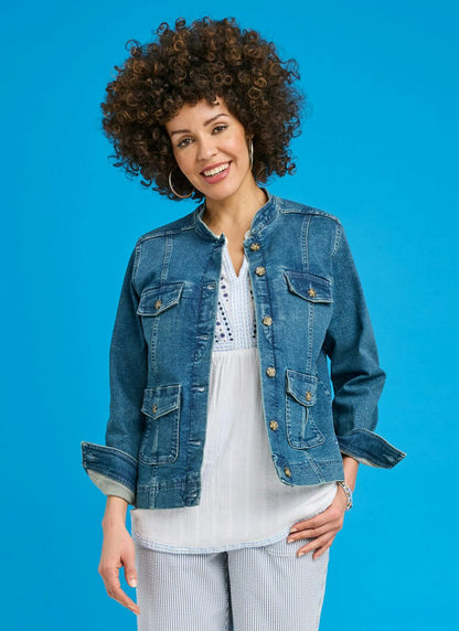 Cotton Rich Stretch Denim Jacket