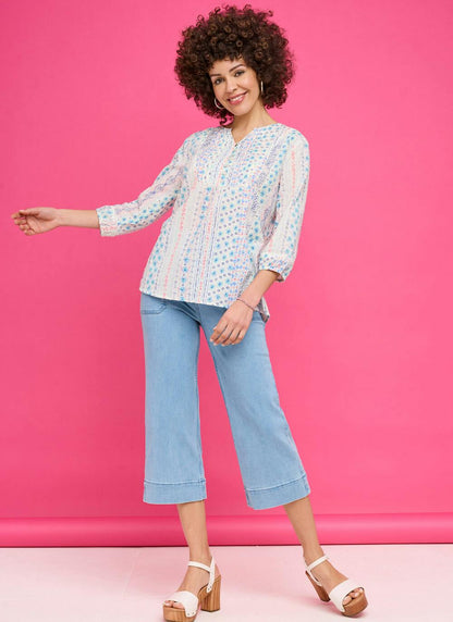  Wide Leg Cropped Jeans