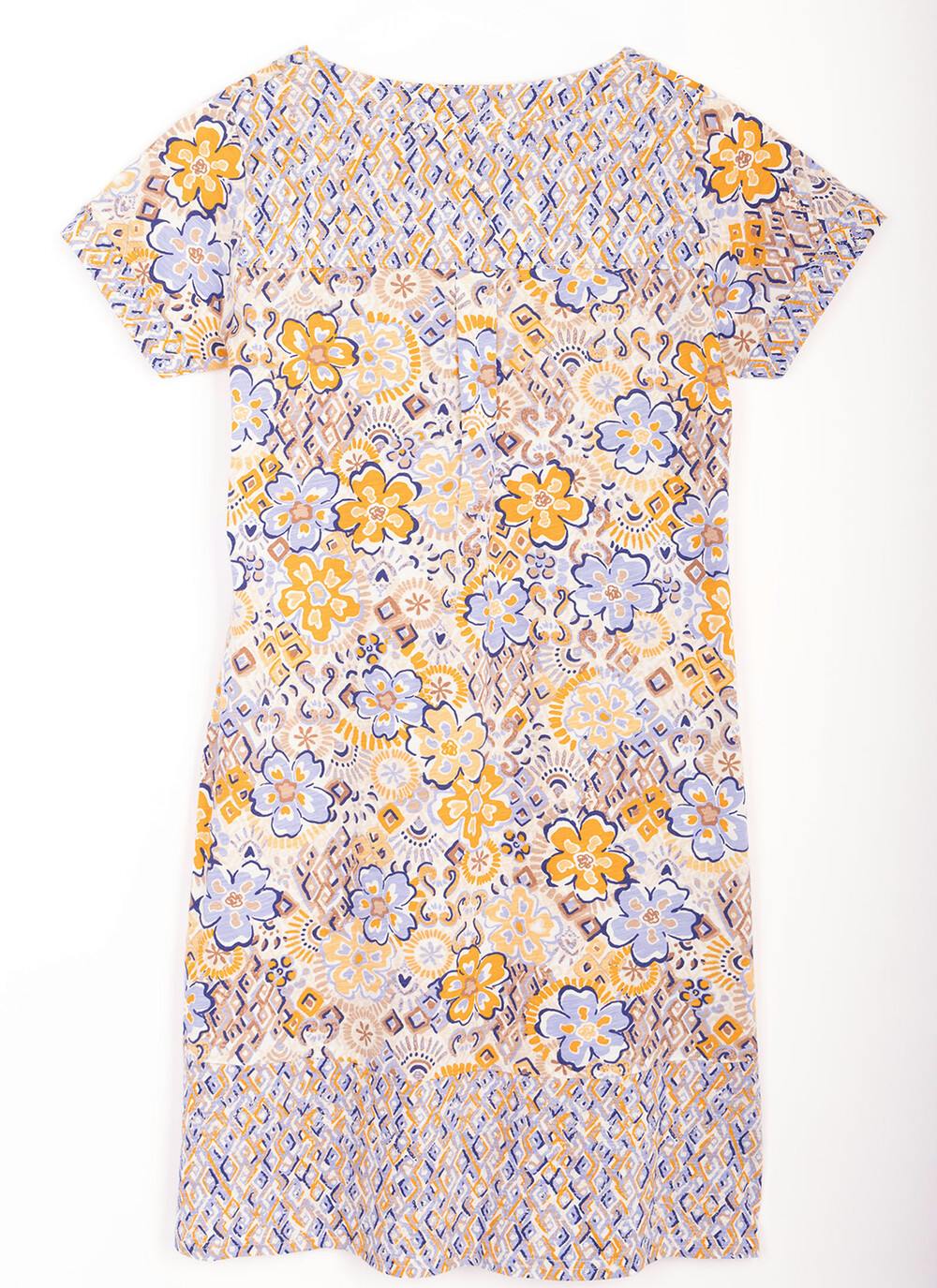  Pure Cotton Jersey Floral Print Dress