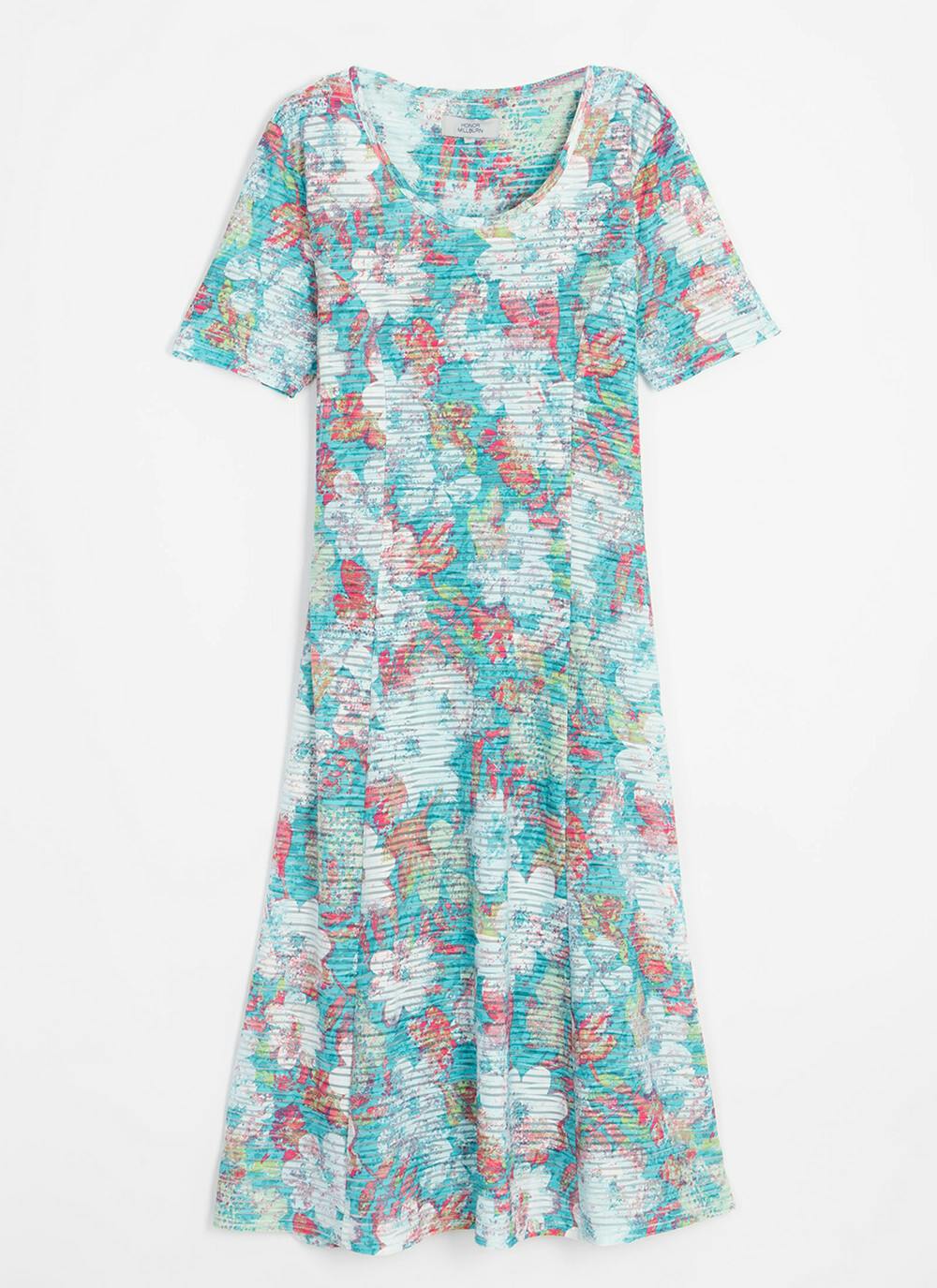  Floral Print Jacquard Dress