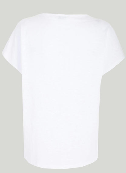  Pure Cotton Embroidered Neck T-Shirt