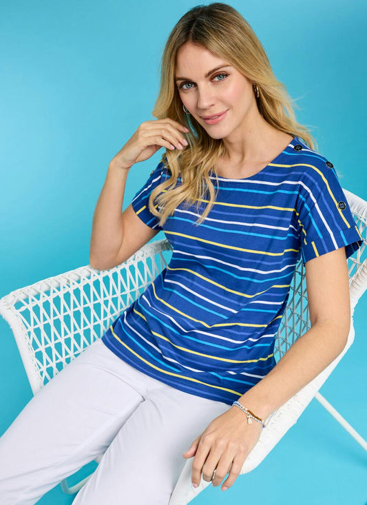  Pure Cotton Stripe T-Shirt