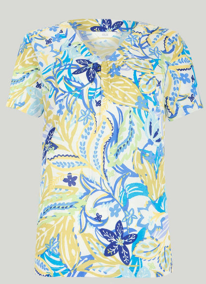  Printed V Neck T-Shirt