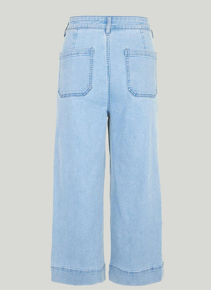  Wide Leg Cropped Jeans