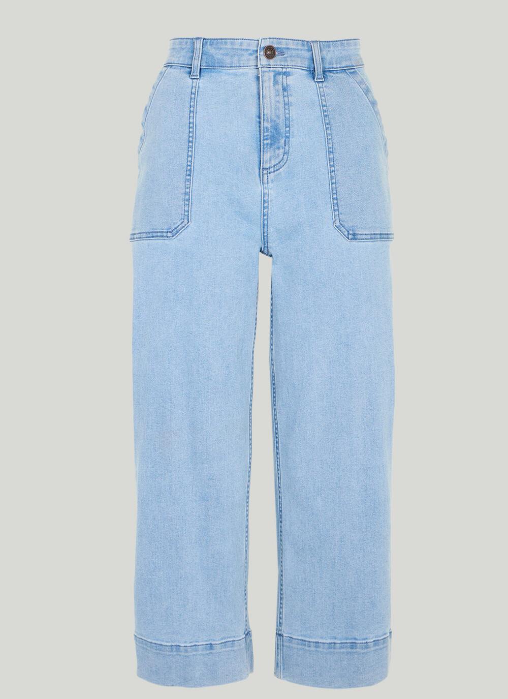  Wide Leg Cropped Jeans