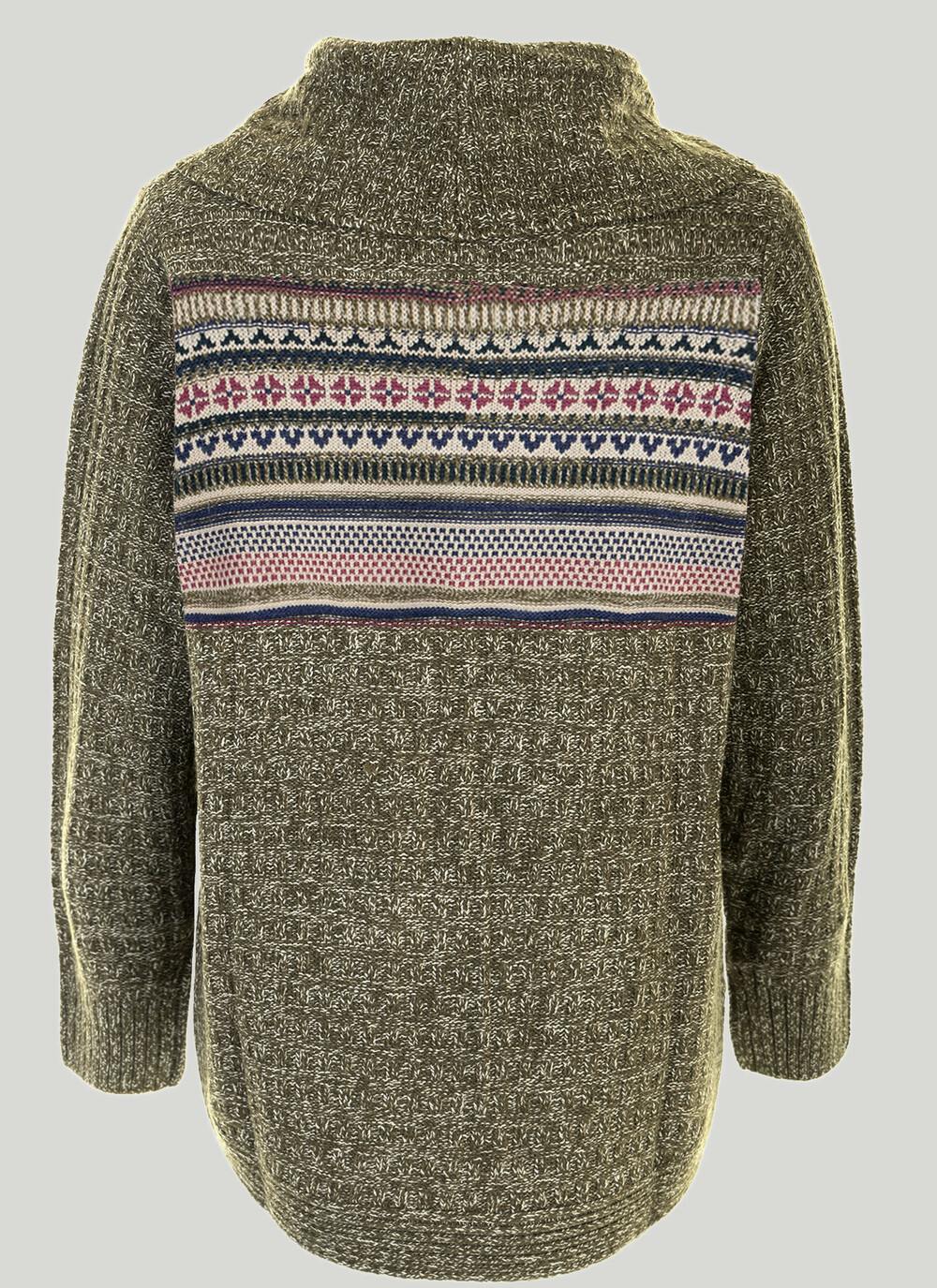  Cowl Neck Fairisle Jumper