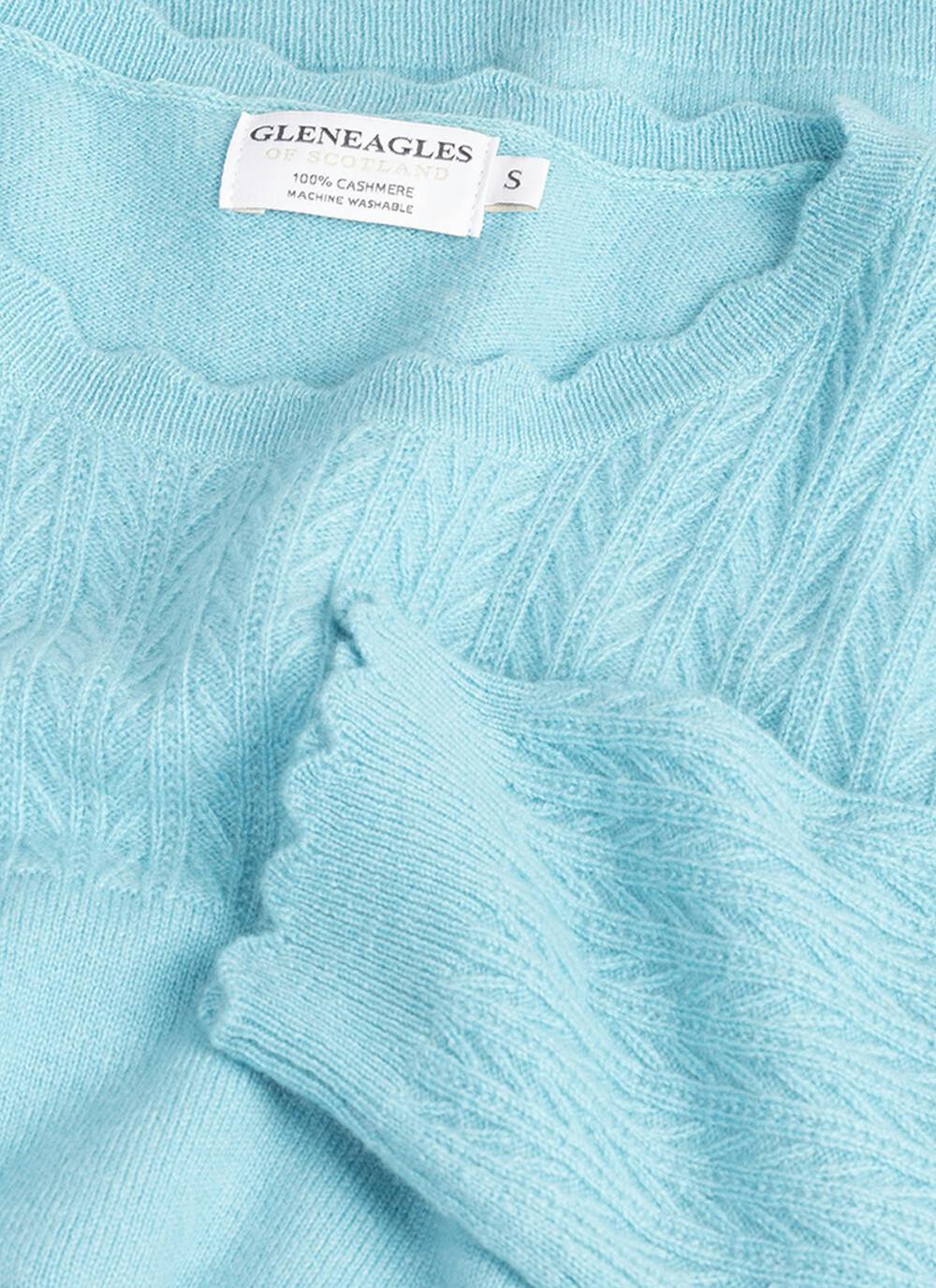  Cashmere Textured Yoke Jumper