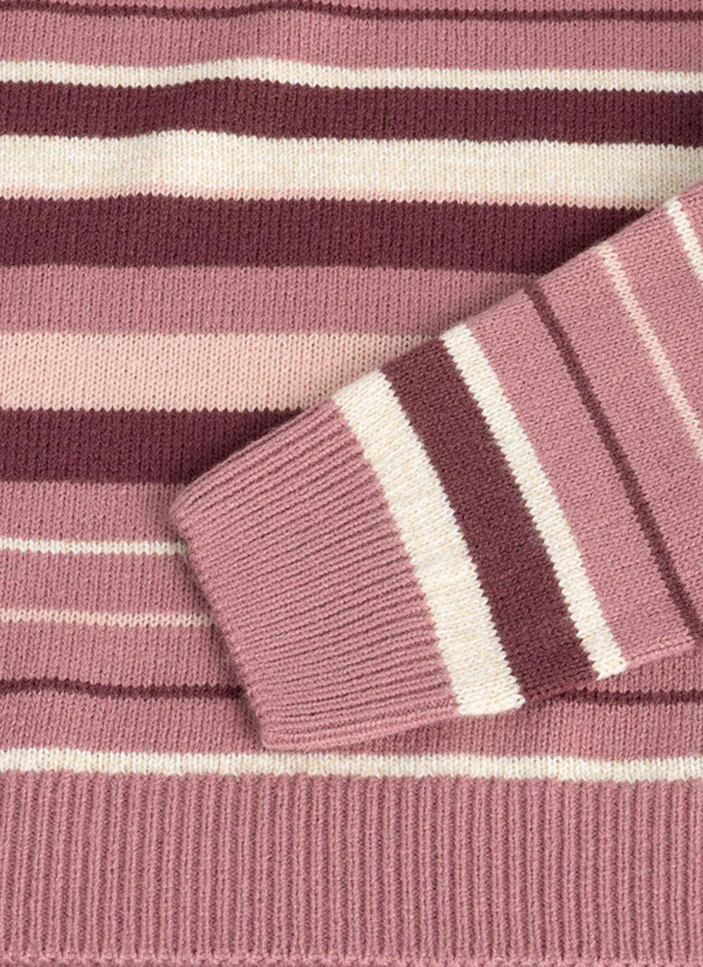  Striped V Neck Jumper
