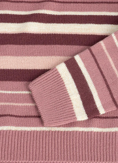  Striped V Neck Jumper