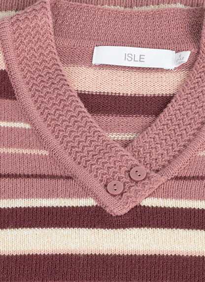 Striped V Neck Jumper