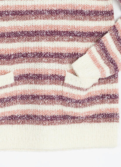  Striped Crew Neck Pocket Jumper