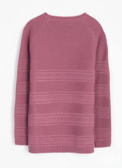  Button Detail Crew Neck Jumper