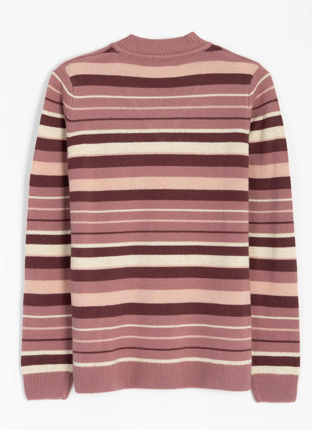  Striped V Neck Jumper