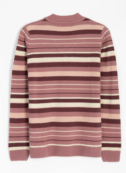  Striped V Neck Jumper