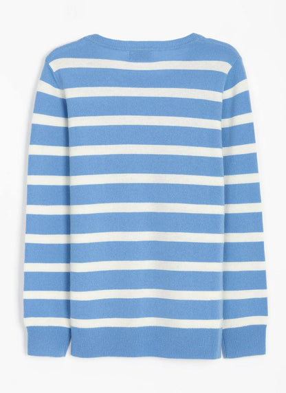  Cashmere Textured Stripe Jumper