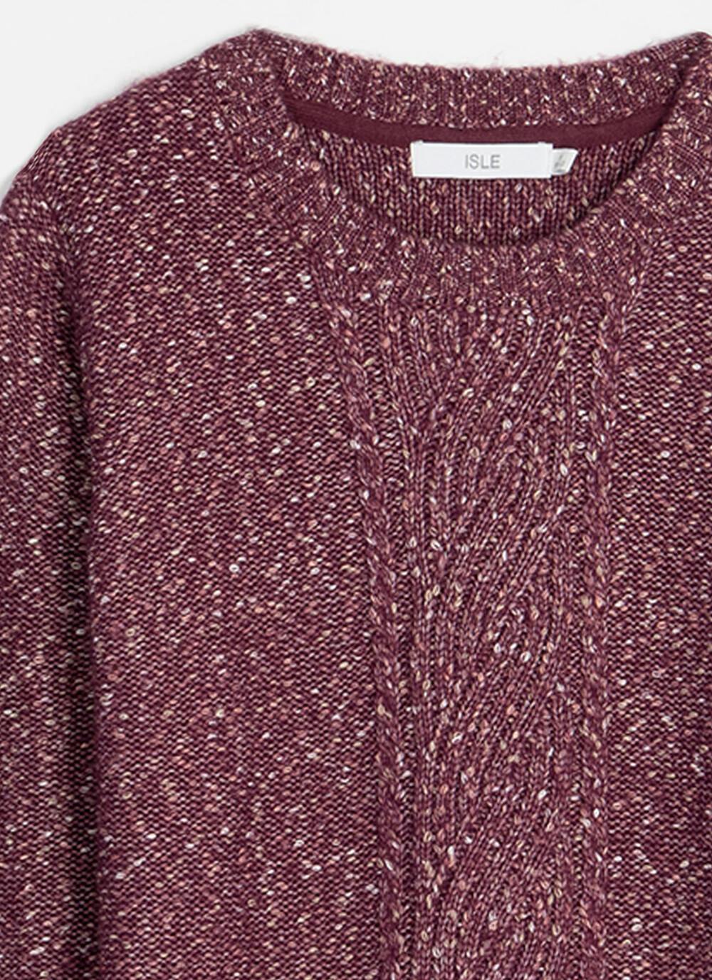 Cable Nep Knit Crew Neck Jumper
