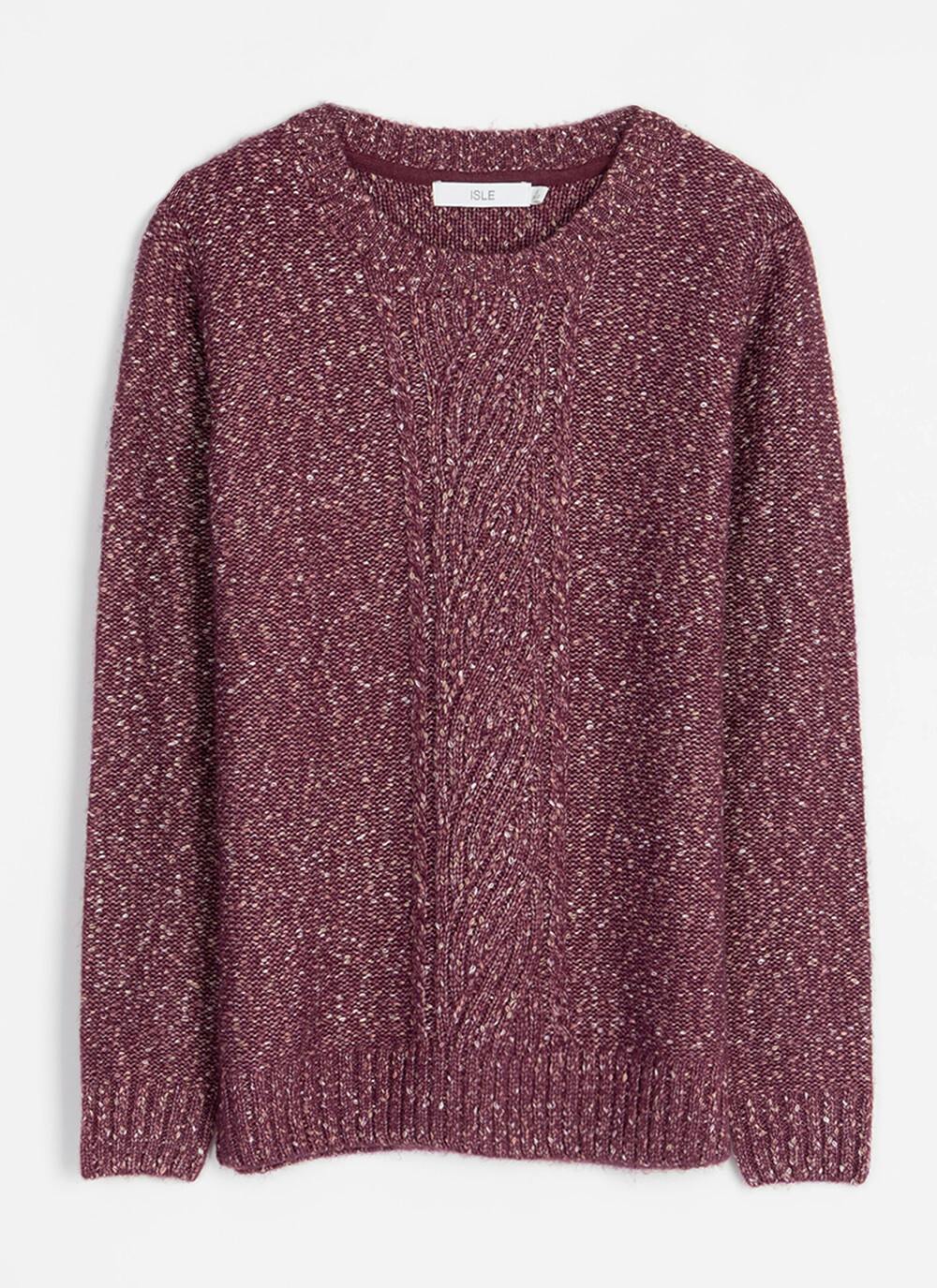  Cable Nep Knit Crew Neck Jumper
