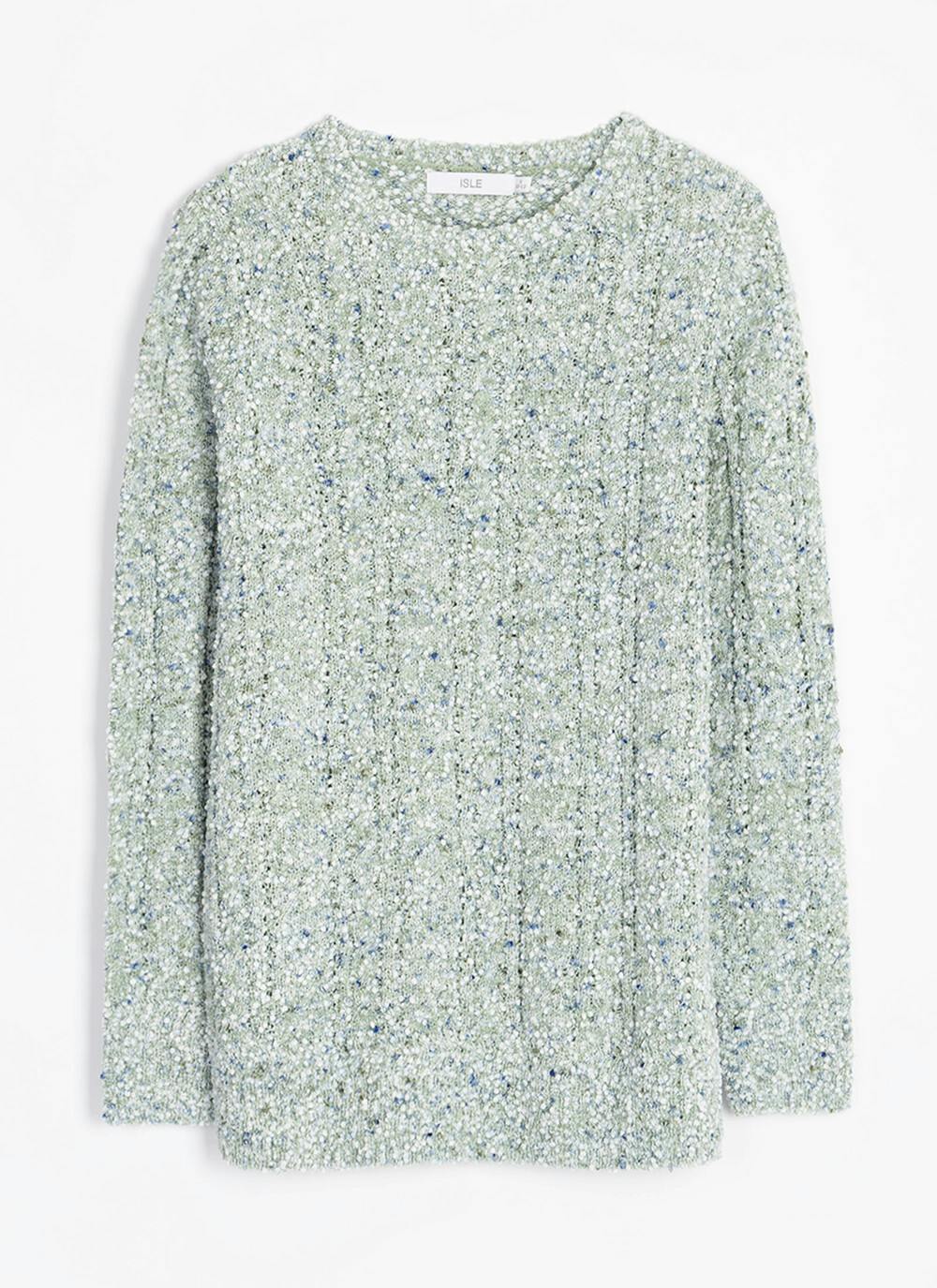  Textured Bobble Knit Crew Neck Jumper