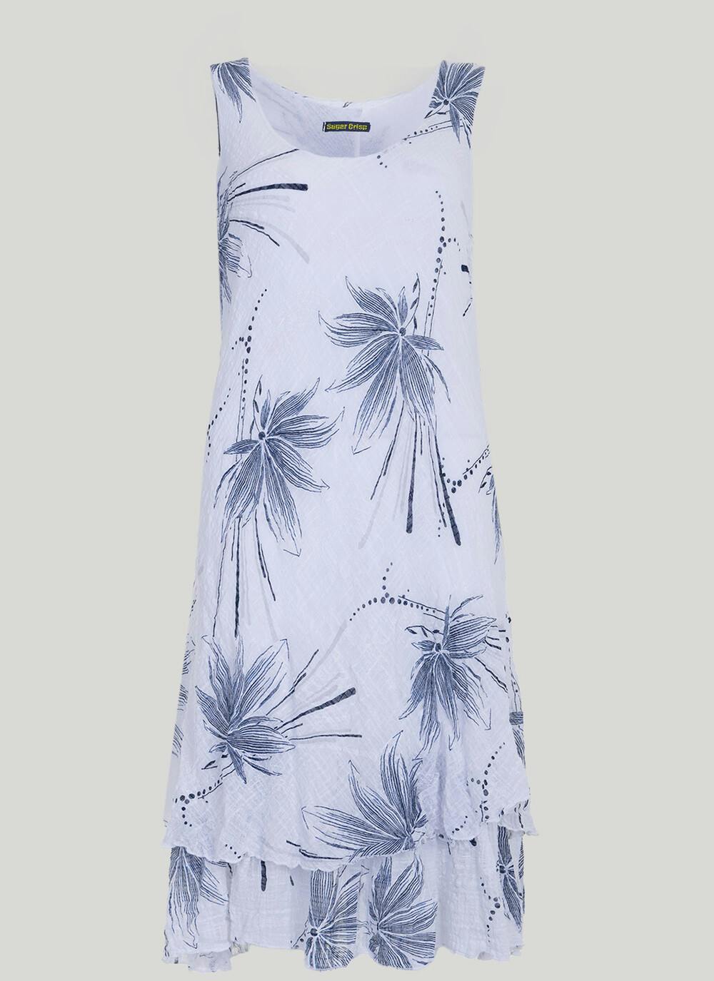  Cotton Blend Tiered Dress