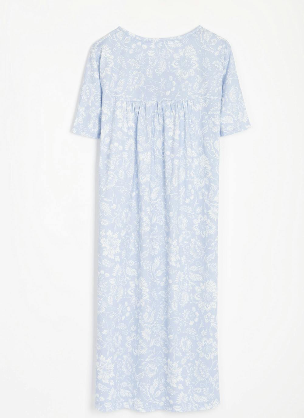  Pure Cotton Lace Trim Printed Nightdress
