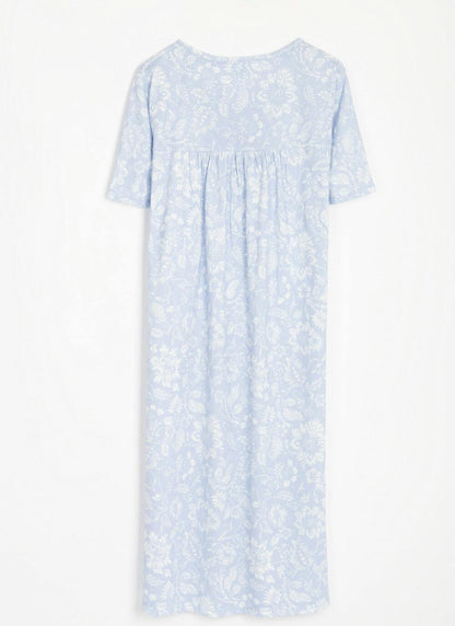  Pure Cotton Lace Trim Printed Nightdress