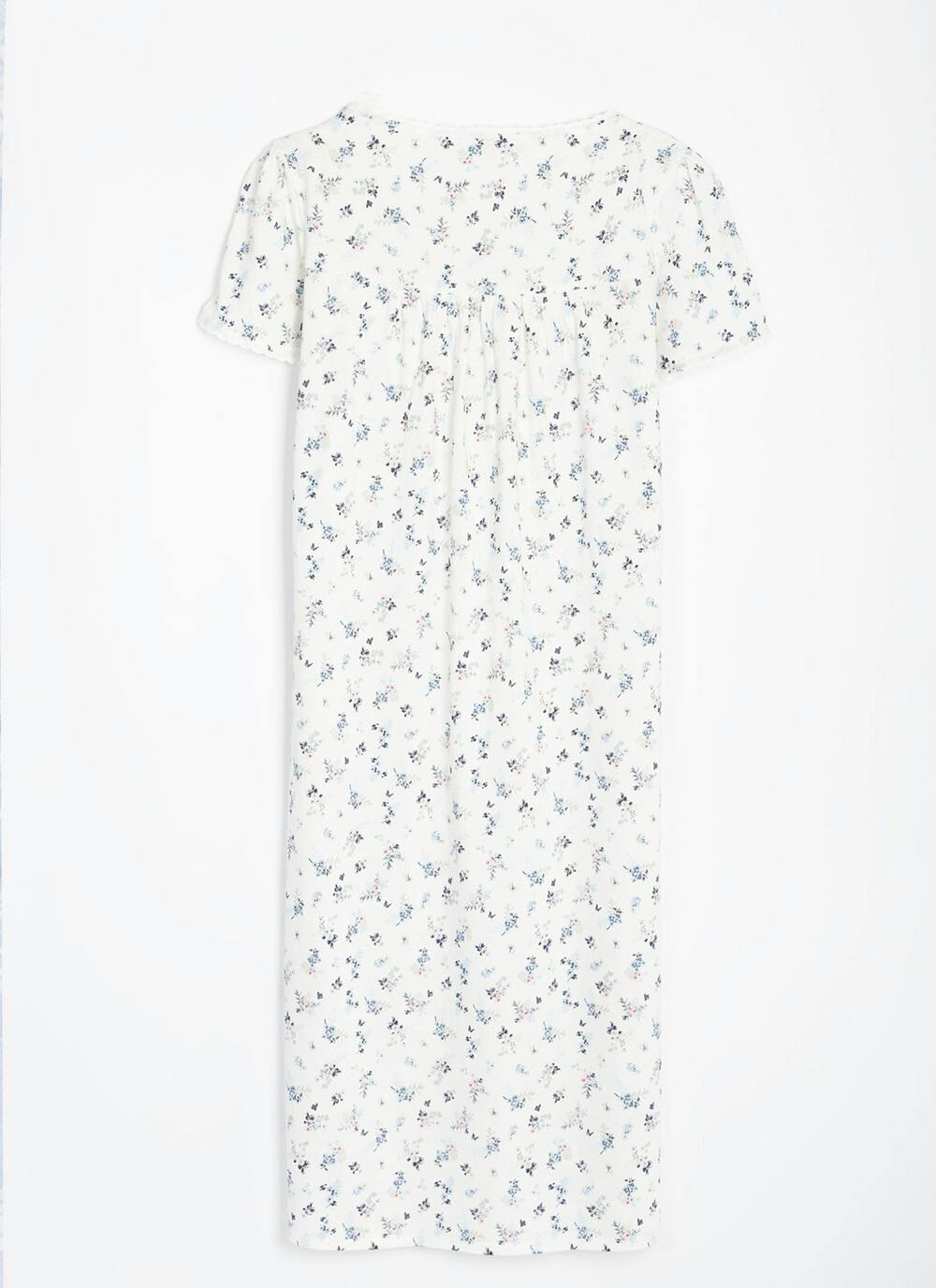  Pure Cotton Button Detail Printed Nightdress
