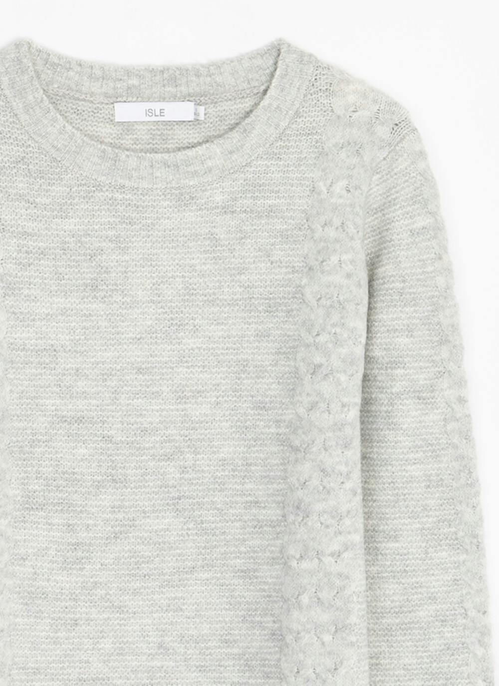  Soft Touch Cable Knit Crew Neck Jumper