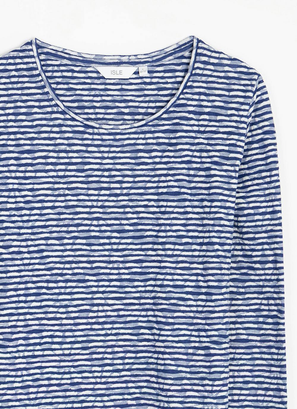  Cotton Blend Striped Textured Top