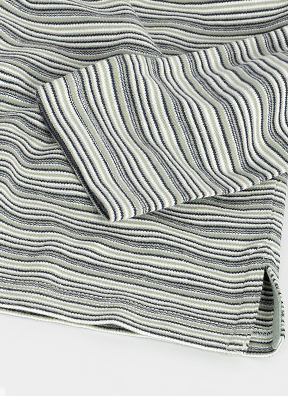  Pure Cotton Striped Crew Neck Top