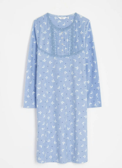  Cosy Fleece Printed Nightdress