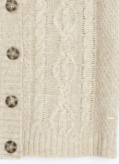  Wool Blend Cable Knit Waistcoat