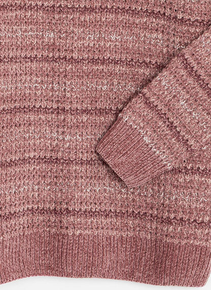  Chenille Striped Turtle Neck Jumper