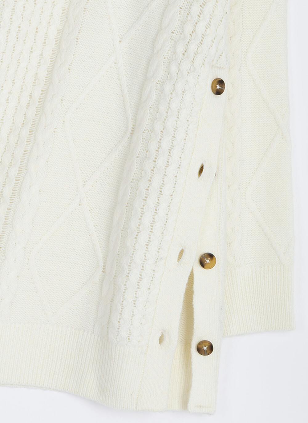  Wool Blend Cable Knit Turtle Neck Jumper