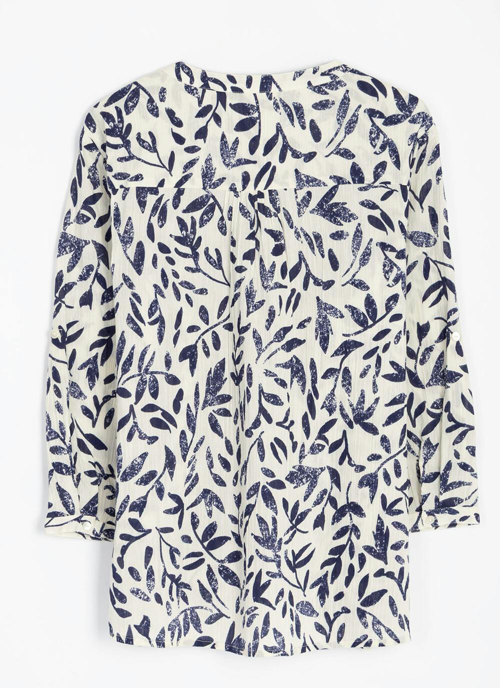  Pure Cotton Notch Neck Blouse
