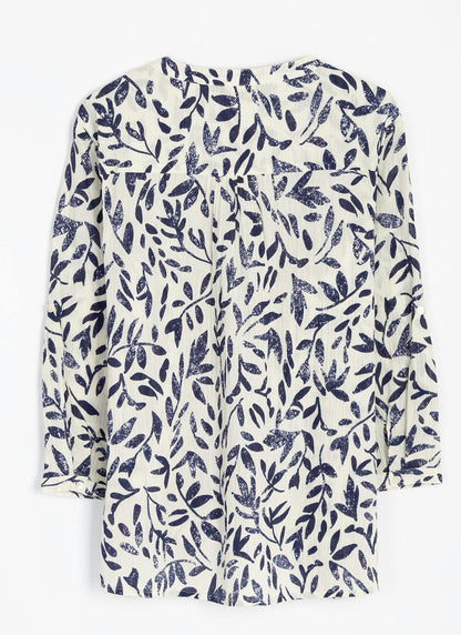  Pure Cotton Notch Neck Blouse