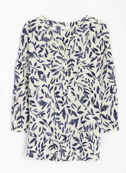  Pure Cotton Notch Neck Blouse