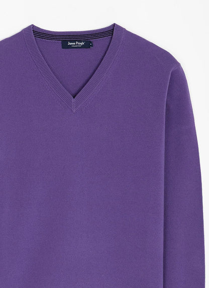  Fine Knit V Neck Jumper
