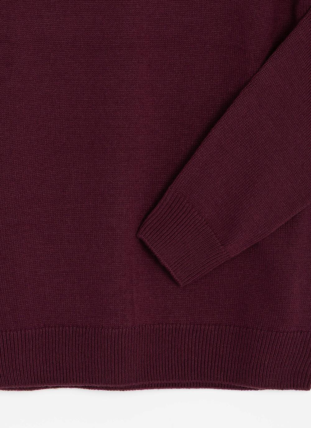  Textured Knit V Neck Jumper