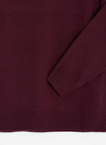  Textured Knit V Neck Jumper