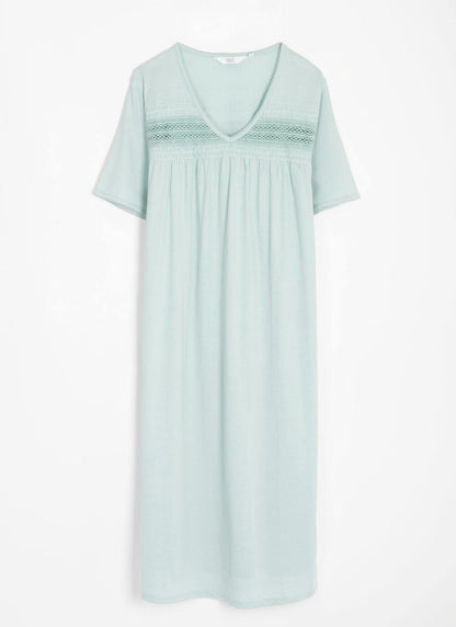  Cotton Rich Lace Trim Nightdress