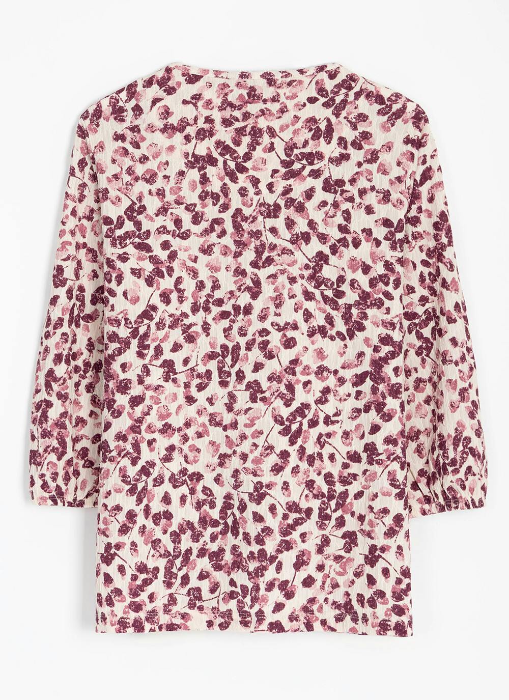 Crinkle Jersey Round Neck Top