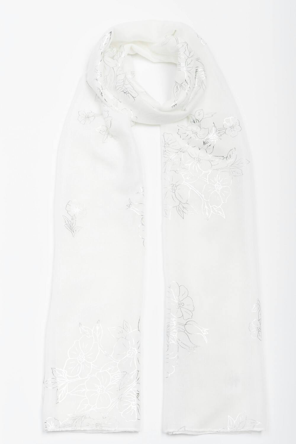  Floral Foil Print Scarf