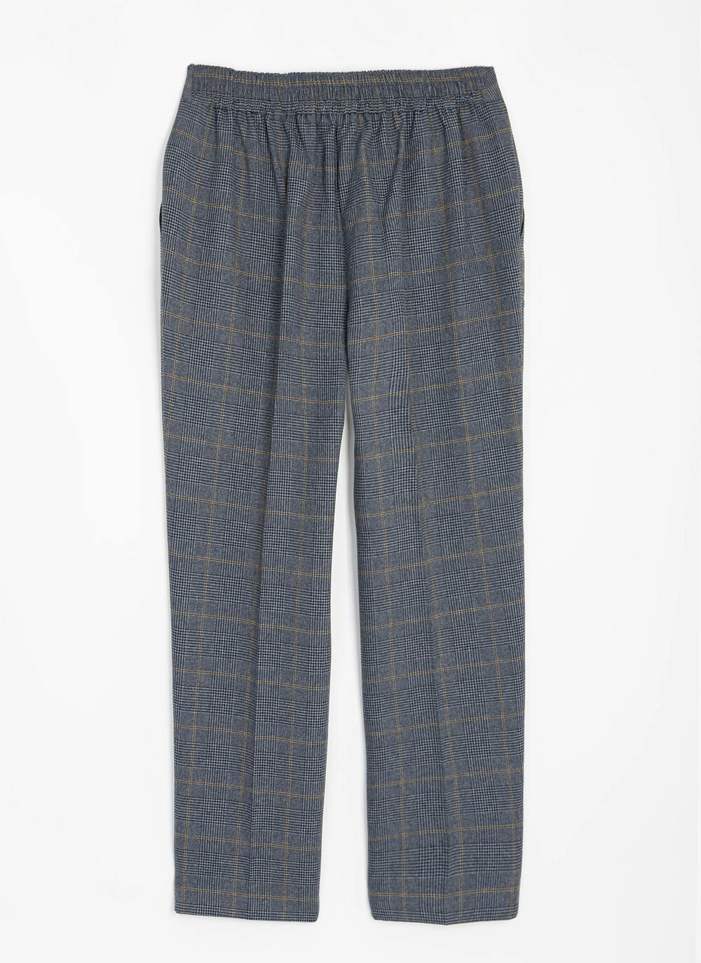  Comfort Fit Woven Check Trousers