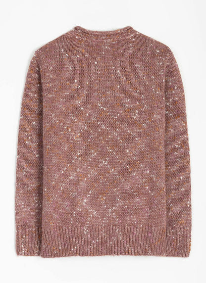  Wool Blend Cable Nep Knit Crew Neck Jumper