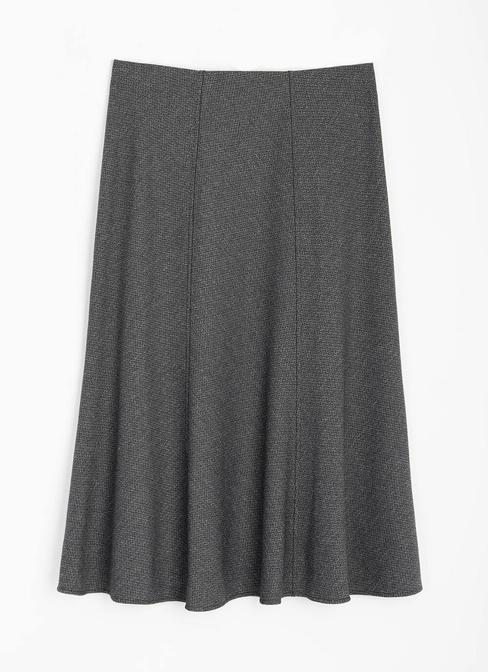  Comfort Fit Herringbone A- Line Skirt