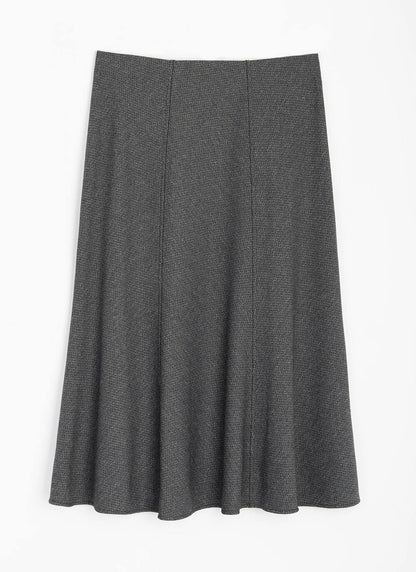  Comfort Fit Herringbone A- Line Skirt