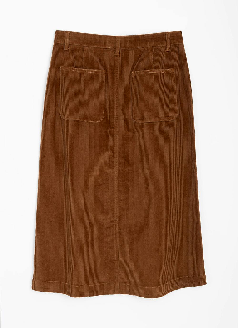 Pure Cotton Cord Midi Skirt