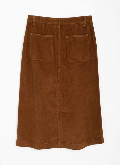  Pure Cotton Cord Midi Skirt