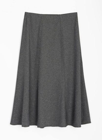  Comfort Fit Herringbone A- Line Skirt