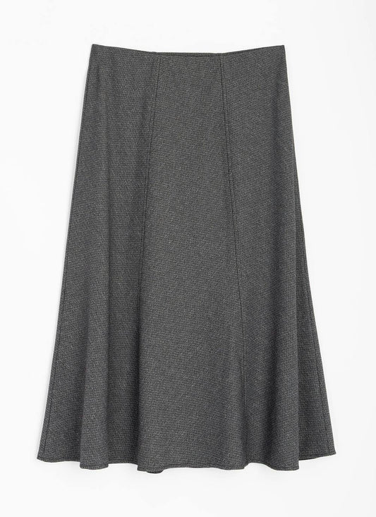  Comfort Fit Herringbone A- Line Skirt